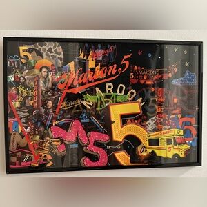 Framed Maroon 5 VIP Tour Poster 2015